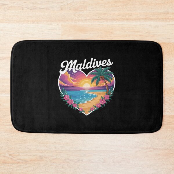 Item preview, I Love Maldives Heart Sunset Beach Souvenir designed and sold by imsamaharem.