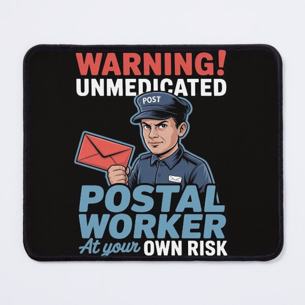 Item preview, Unmedicated Postal Worker - Mailman Postman Mail Carrier designed and sold by DarioRosales.