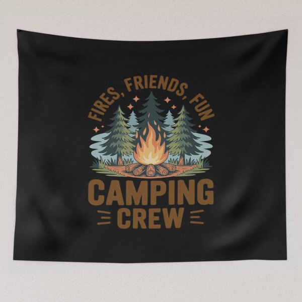 Item preview, Fires Friends Fun Camping Crew Summer Camp Campfire Vacation designed and sold by TAYLOROUSDALE.