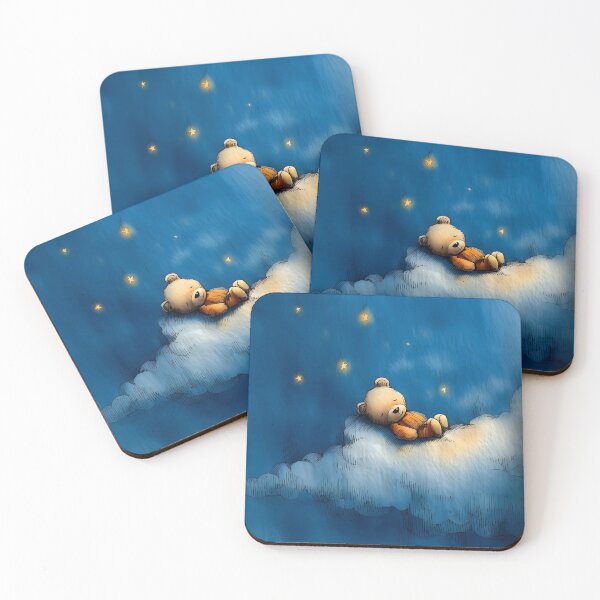 Item preview, Drifting to Sleep –  Dreamy Teddy Bear Nursery Print designed and sold by WabiSabiSjak.