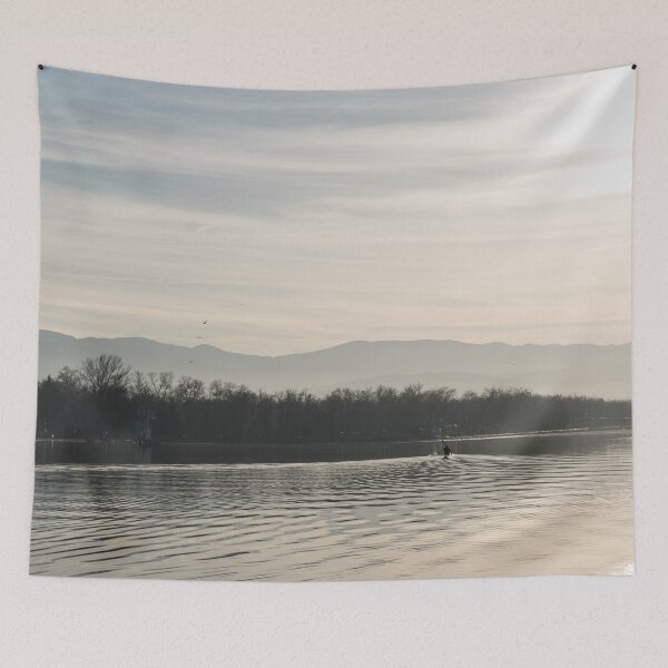 Item preview, Tranquil Morning Paddle on Placid Lake designed and sold by Georgia Mizuleva.