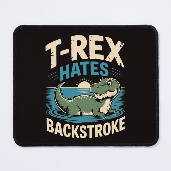 Item preview, T-Rex Hates backstroke, Swimming Dinosaur designed and sold by cherylbartlett.