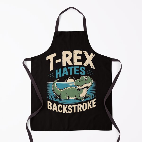 Item preview, T-Rex Hates backstroke, Swimming Dinosaur designed and sold by cherylbartlett.