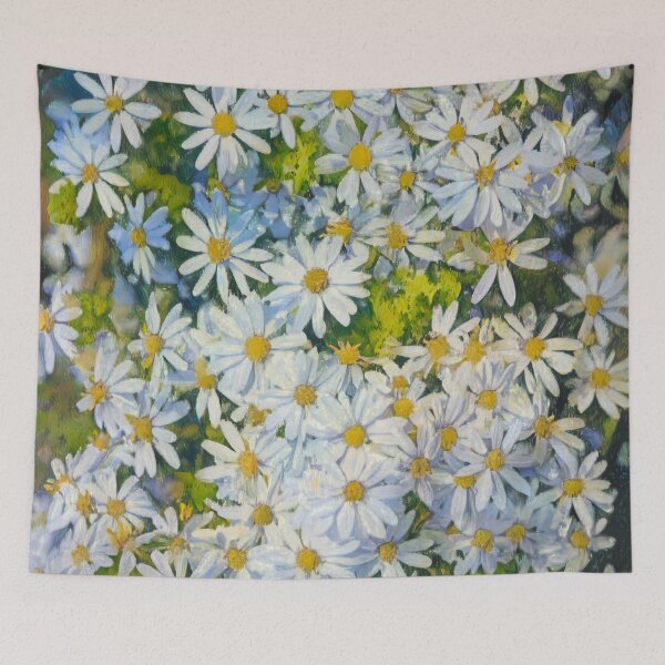 Item preview, White Daisies of the Nullarbor With Natural Flow designed and sold by Michael van der Hoorn.