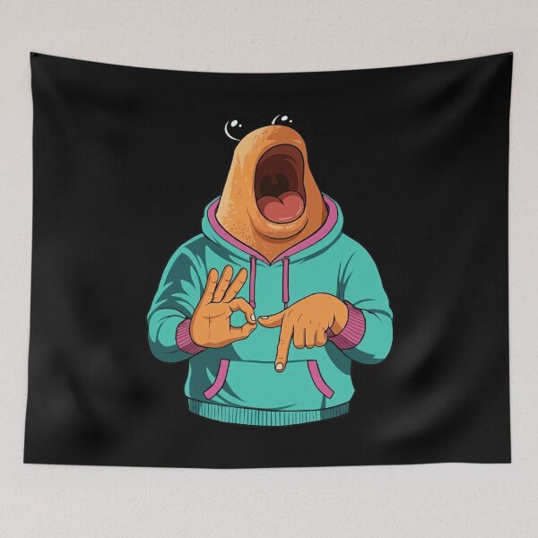 Item preview, 67 6 7 Cartoon Worm Meme Hands Hoodie Shirt designed and sold by LashondaGreen89.
