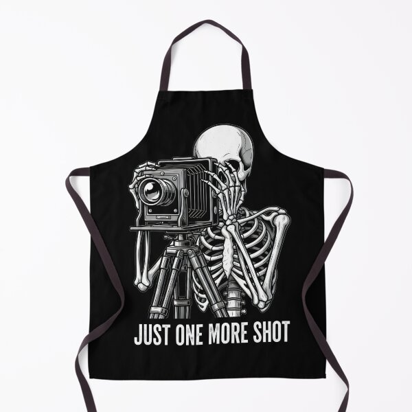 Item preview, "Just One More Shot" Skeleton Photographer with Vintage Camera Illustration Art – Photography Lover Design designed and sold by Luminari Creations.