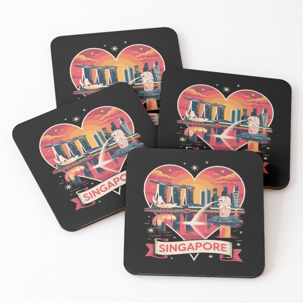 Item preview, I Love Singapore Skyline Merlion Sunset Sun Souvenir designed and sold by countntenov.