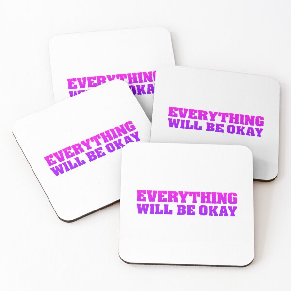 Item preview, Everything Will Be Okay, Pink Gradient Bold designed and sold by Memes N Lore .
