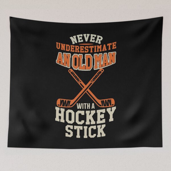 Item preview, Never Underestimate An Old Man With A Stick Old Man Hockey designed and sold by endabettyau.