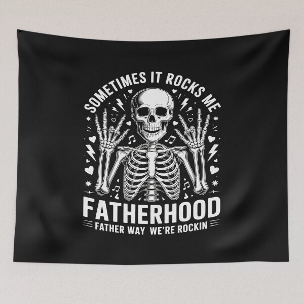 Item preview, Funny Fatherhood Rock Skeleton Dad Life designed and sold by TAYLOROUSDALE.