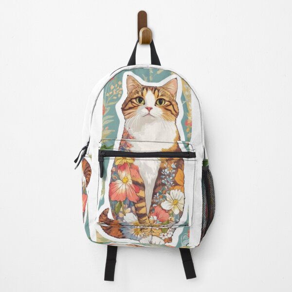 Item preview, Blooming Cat: Orange Tabby Floral Illustration designed and sold by bartink.co.