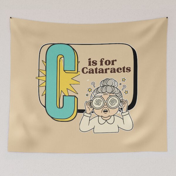 Item preview,  The Senior Flashcard Series: Letter C is for Cataracts – Retro Humor Collection designed and sold by Searching ideas.