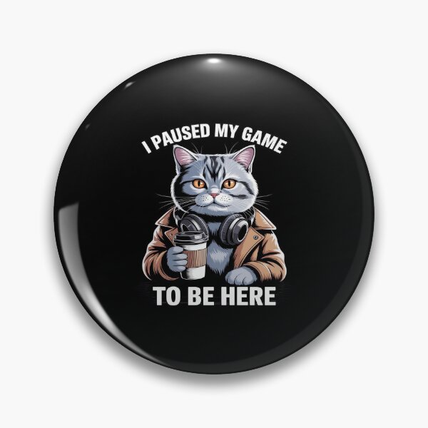 Item preview, I Paused My Game To Be Here Funny Scottish Fold Cat Gamer designed and sold by countntenov.