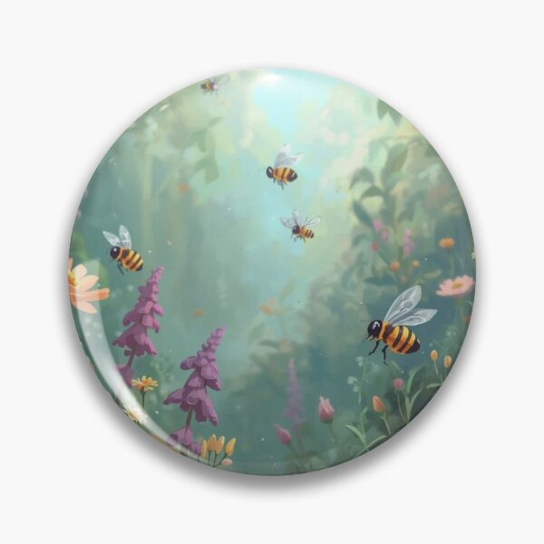 Item preview, Majestic Image Of Bees Buzzing In A Fantasy Land  designed and sold by Crafty Tiger Studio.