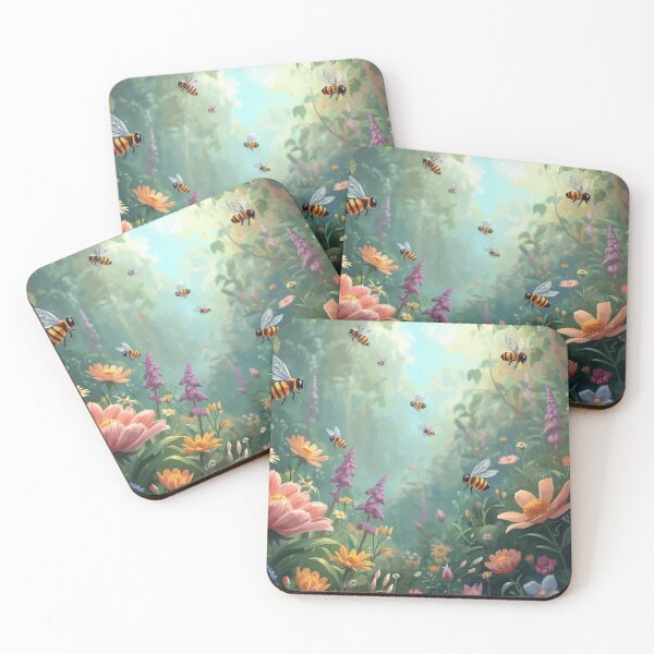 Item preview, Majestic Image Of Bees Buzzing In A Fantasy Land  designed and sold by Crafty Tiger Studio.