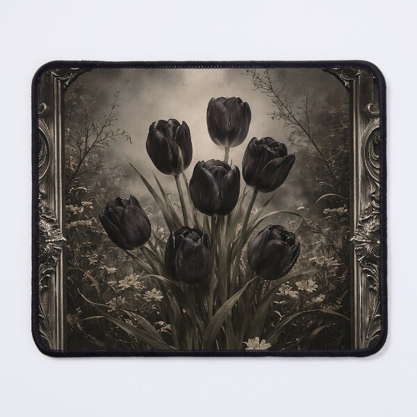 Item preview, Black Tulip Gothic Baroque Frame | Dark Floral Meadow Phone Case designed and sold by ChubbyGoong.
