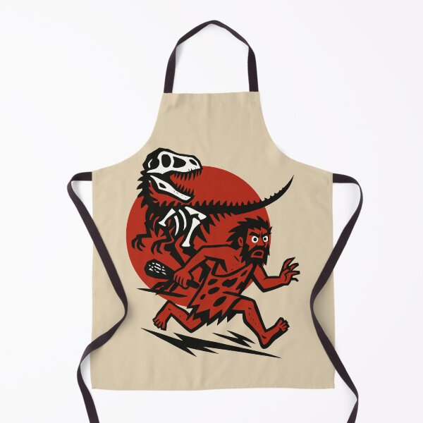 Item preview, Caveman Running From T-Rex Skeleton designed and sold by Ghost on Toast.