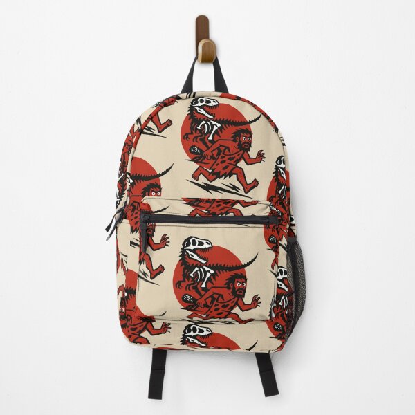 Item preview, Caveman Running From T-Rex Skeleton designed and sold by Ghost on Toast.