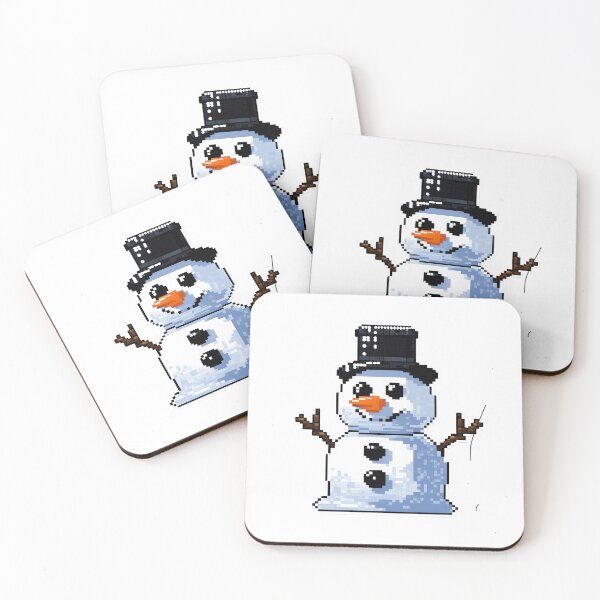 Item preview, Classic Pixel Snowman Christmas Sticker Illustration designed and sold by BankMano.