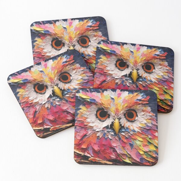 Item preview, Whimsical Owl Face Art In Vibrant, Bold Colors designed and sold by DEC02.