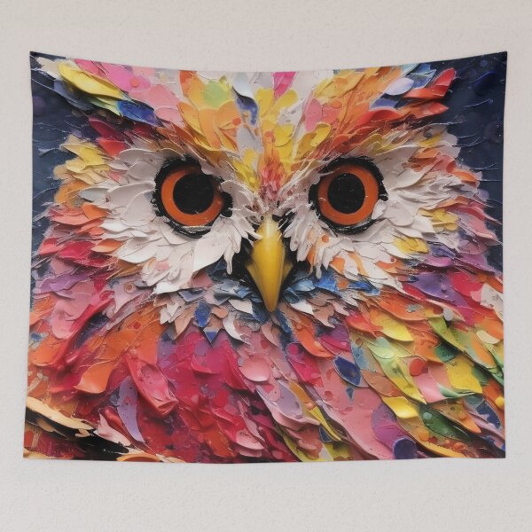 Item preview, Whimsical Owl Face Art In Vibrant, Bold Colors designed and sold by DEC02.