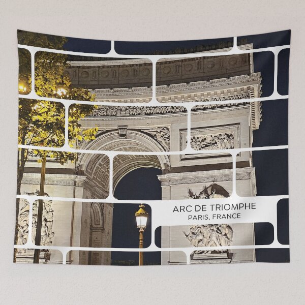 Item preview, Arc de Triomphe, Paris in brick wall design layout designed and sold by CHASAcreative.