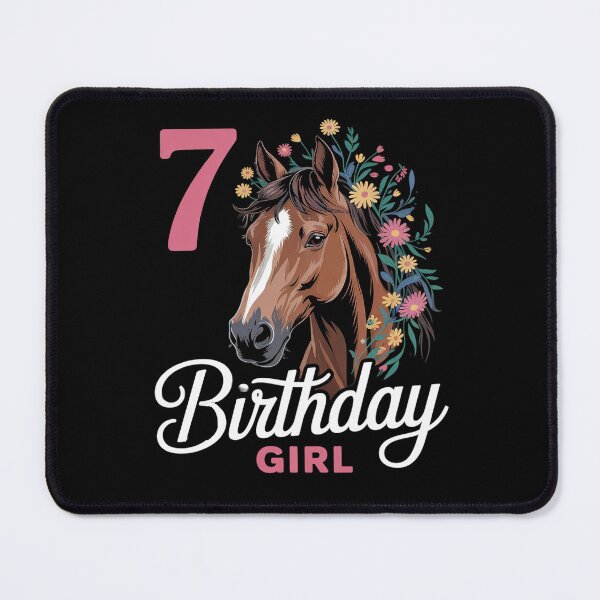 Item preview, 7th Birthday Horse Wildflowers 7 Years Old Birthday Girl designed and sold by catsdothingz.