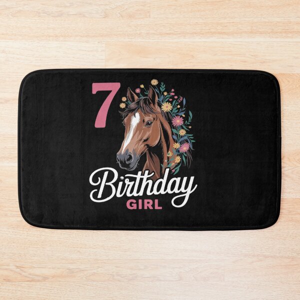 Item preview, 7th Birthday Horse Wildflowers 7 Years Old Birthday Girl  designed and sold by catsdothingz.