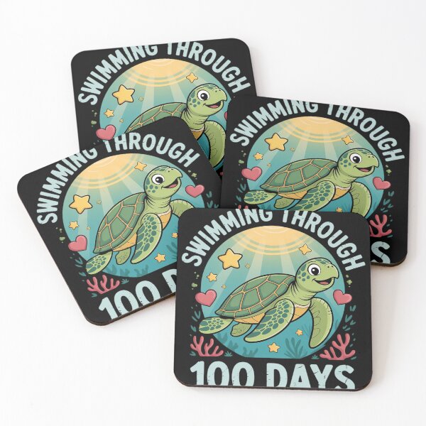 Item preview, Swimming Through 100 Days Turtle 100th Day School Kids Gift designed and sold by joedavila.