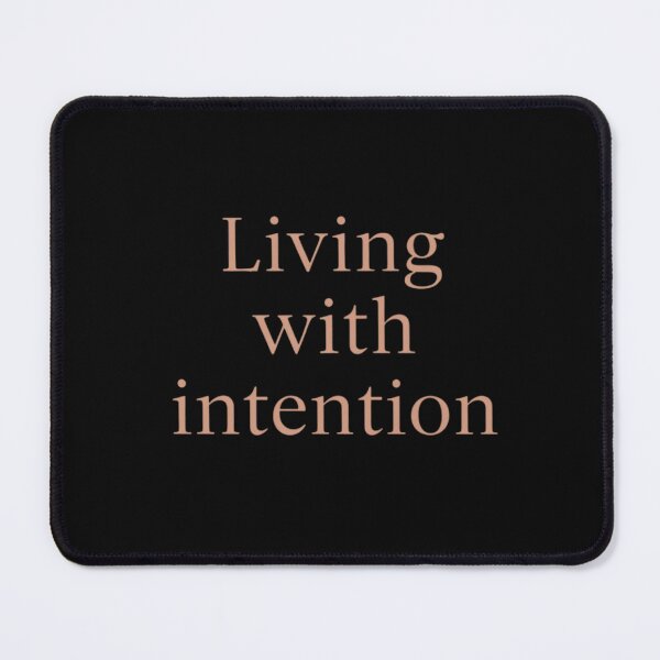 Item preview, Living with Intention – Minimal Calm Living Quote Design designed and sold by Irene Catchmind.