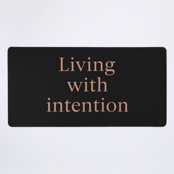 Item preview, Living with Intention – Minimal Calm Living Quote Design designed and sold by Irene Catchmind.