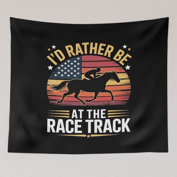 Item preview, I’d Rather Be At The Race Track Funny Horse Racing Derby Bet designed and sold by Slwankol.
