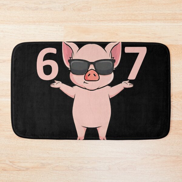 Item preview, Cool Pig Cartoon T-Shirt – Funny 67 6 7 Design designed and sold by LashondaGreen89.