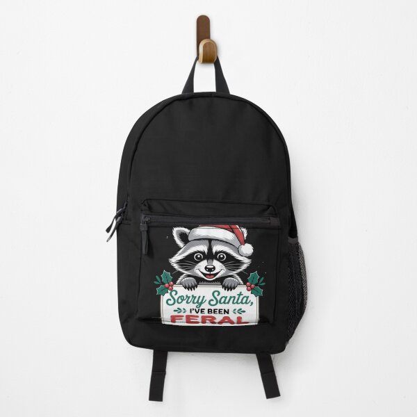 Item preview, Funny Sorry Santa I've Been Feral Raccoon Christmas designed and sold by VladimiaPutin.