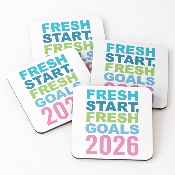Item preview, Fresh Start Fresh Goals 2026 Typography Design designed and sold by DavidTeeStudio.