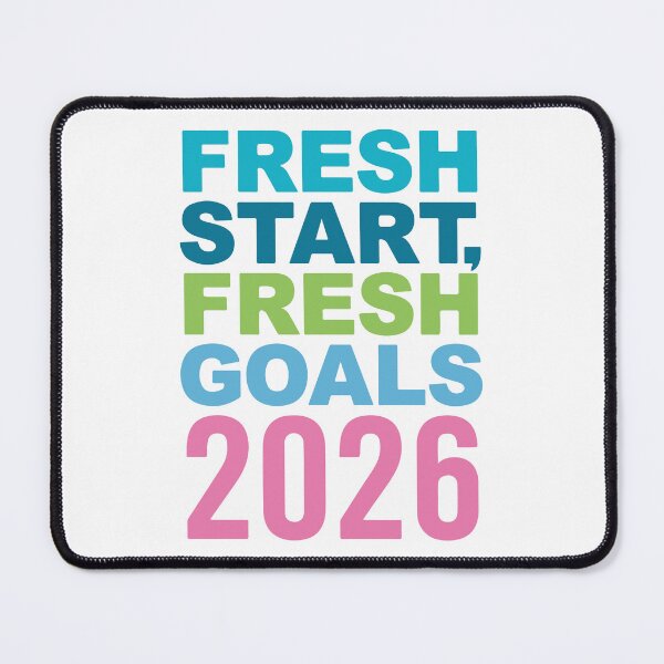 Item preview, Fresh Start Fresh Goals 2026 Typography Design designed and sold by DavidTeeStudio.