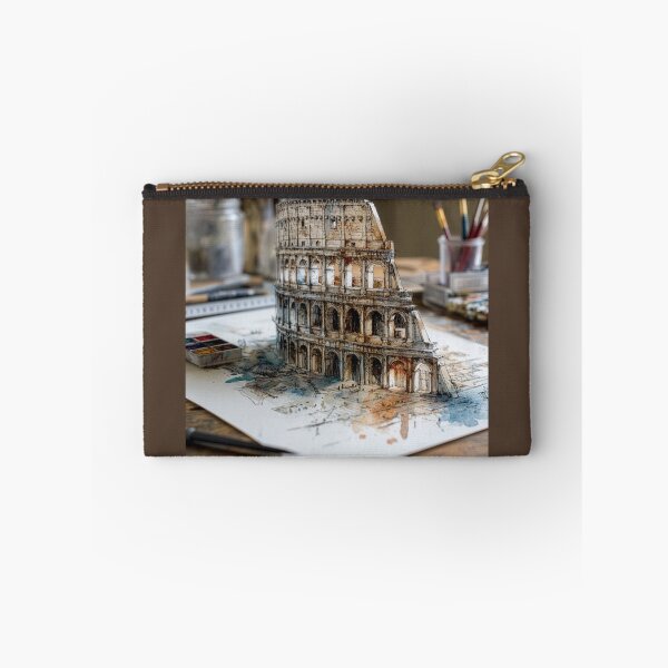 Item preview, Pen and Watercolor 3D Coliseum on Artist's Desk  designed and sold by Tridentulus.