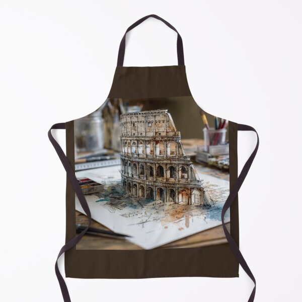 Item preview, Pen and Watercolor 3D Coliseum on Artist's Desk  designed and sold by Tridentulus.