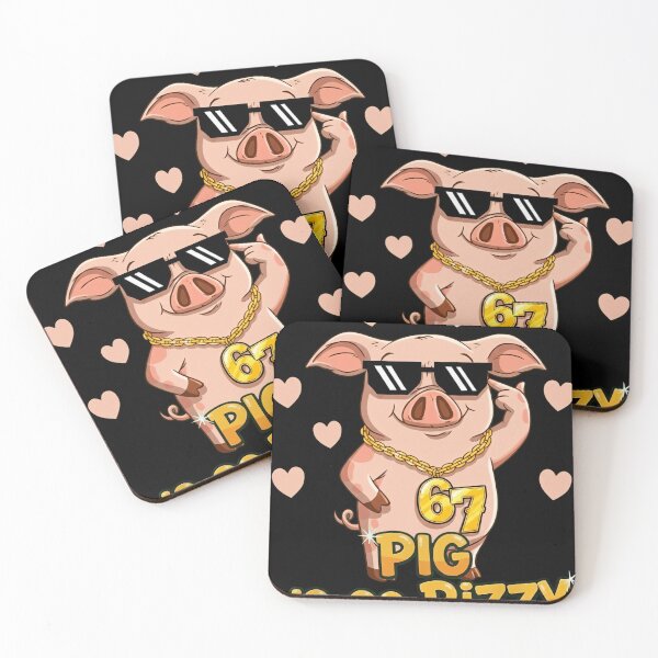 Item preview, 67 6 7 Rizzy Pig Sunglasses Meme T-Shirt designed and sold by LashondaGreen89.