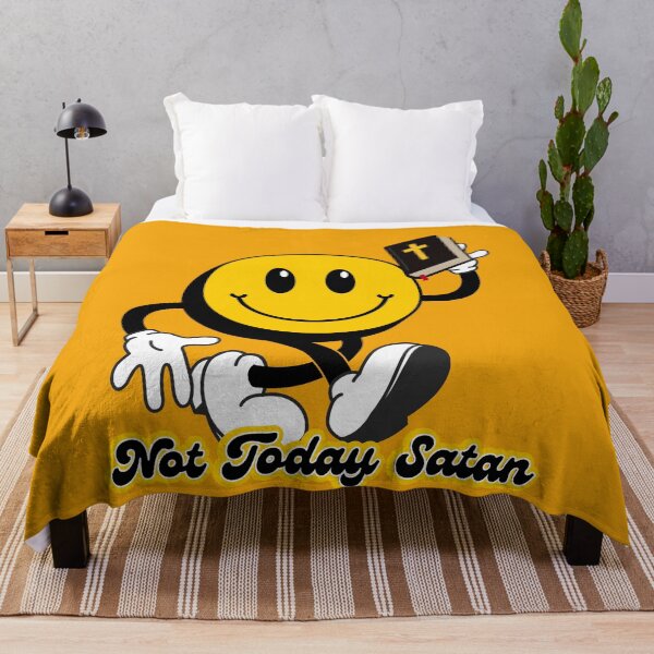 Item preview, Not Today Satan (Smiley) designed and sold by Tripp Art Studio.