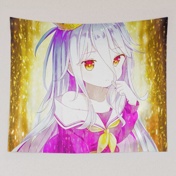 Item preview, Shiro No Game No Life Anime Girl Purple Fantasy Crown Golden Aura Scene designed and sold by Tokyonomad.