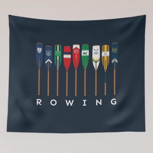 Item preview, Rowing Oars Illustration Classic Nautical Sport Art designed and sold by KiwiRider.