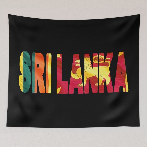 Item preview, SRI LANKA - Flag Flying in Wind cut to Letters Souvenir Sticker Shirt designed and sold by Adam Gormley.