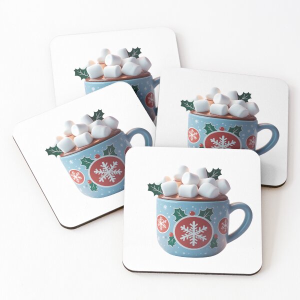 Item preview, Cute Christmas Hot Chocolate Mug Sticker Design designed and sold by BankMano.