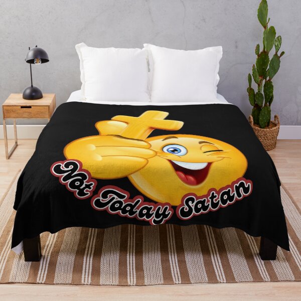 Item preview, Not Today Satan (Smiley) designed and sold by Tripp Art Studio.