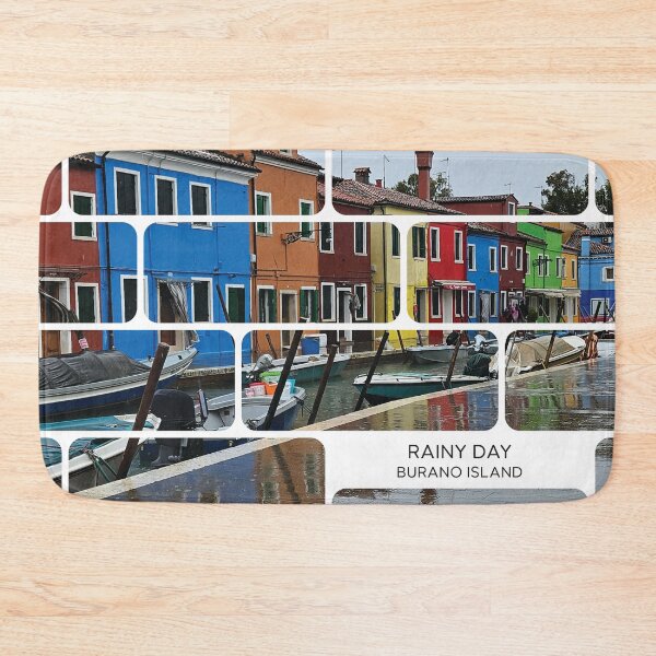Item preview, Rainy day on Burano Island, Venice, Italy designed in a brick layout designed and sold by CHASAcreative.