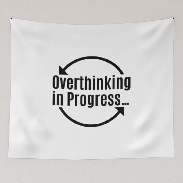Item preview, Overthinking in Progress T-Shirt – Funny Relatable Anxiety Humor Meme Design for Overthinkers & Introverts designed and sold by PixelPlush.