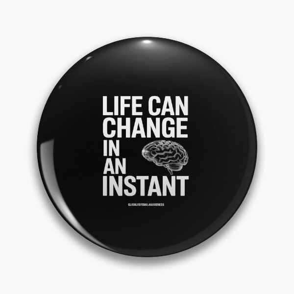 Item preview, Brain Cancer Awareness Life can Change Tumor Grey Ribbon  designed and sold by catsdothingz.