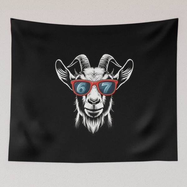 Item preview, Cool Goat 67 6 7 Sunglasses Graphic Tee designed and sold by LashondaGreen89.