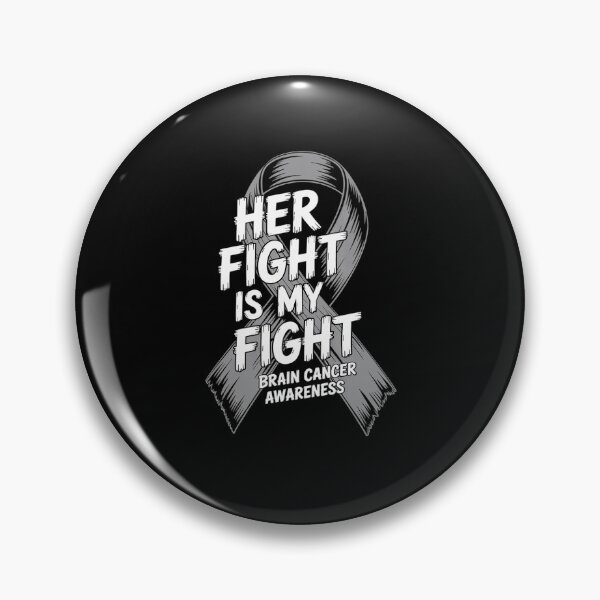 Item preview, Brain Cancer Awareness Month May Gray Ribbon Her Fight  designed and sold by catsdothingz.